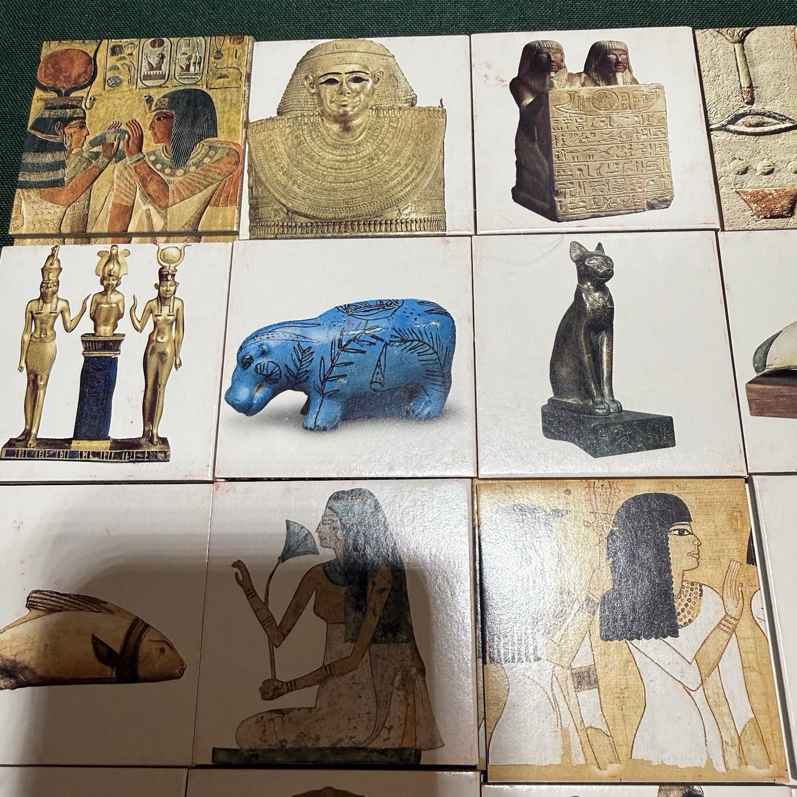Egyptian Memory Game 1999 Jeux Musees de France Museum Egypte Complete 36 Tiles