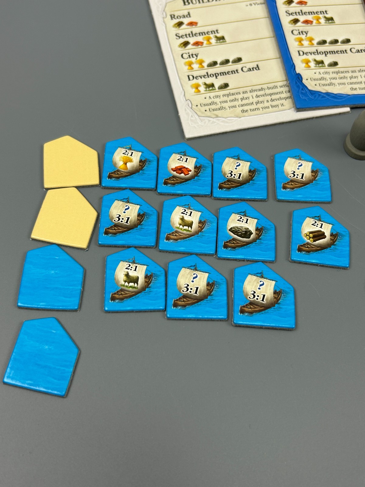 Settlers of Catan Replacement Pieces Number Tokens Robber Harbor Dice Building