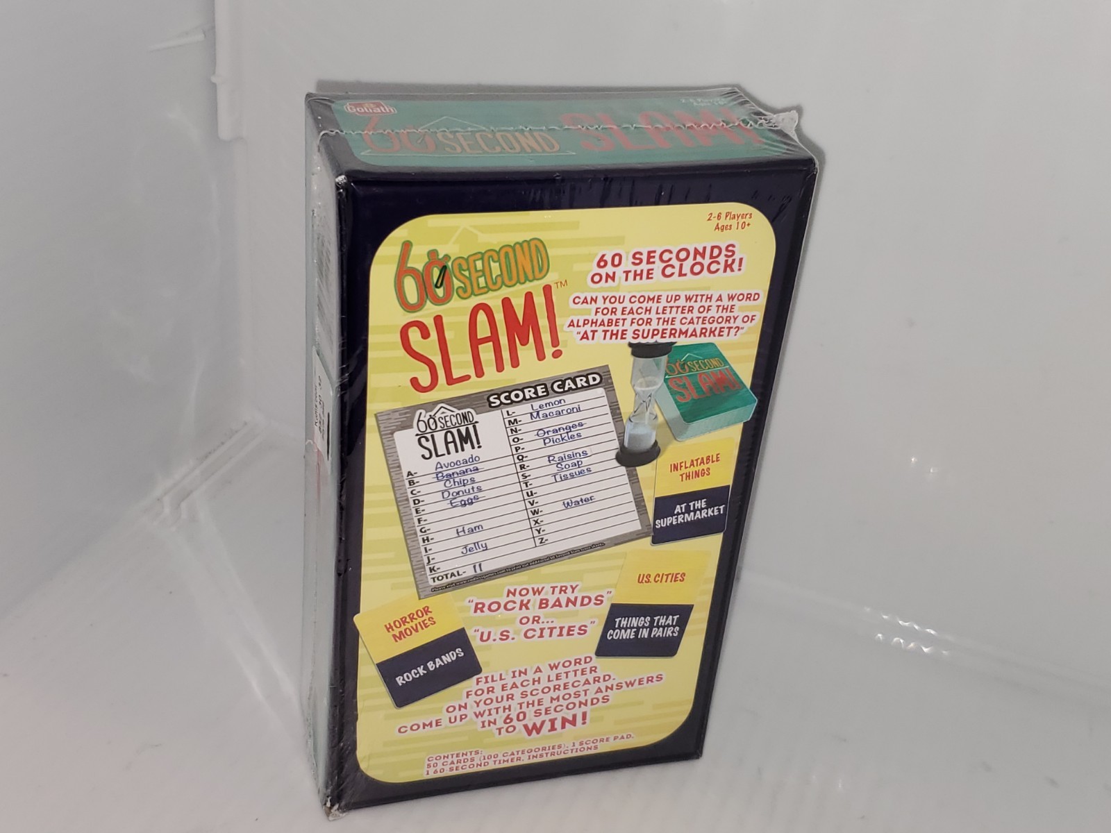 60 Second Slam! Race The Clock Alphabet Category Game. NEW SEALED