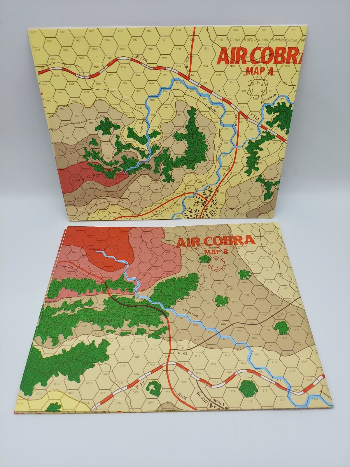 Unpunched Vintage 1980 AIR COBRA Operational Studies Group OSG War Game Complete