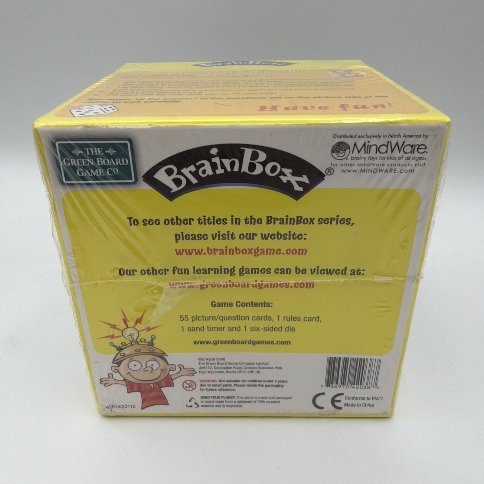 BrainBox My First Pictures 10 Minutes Memory Recall Educational Card Game NEW