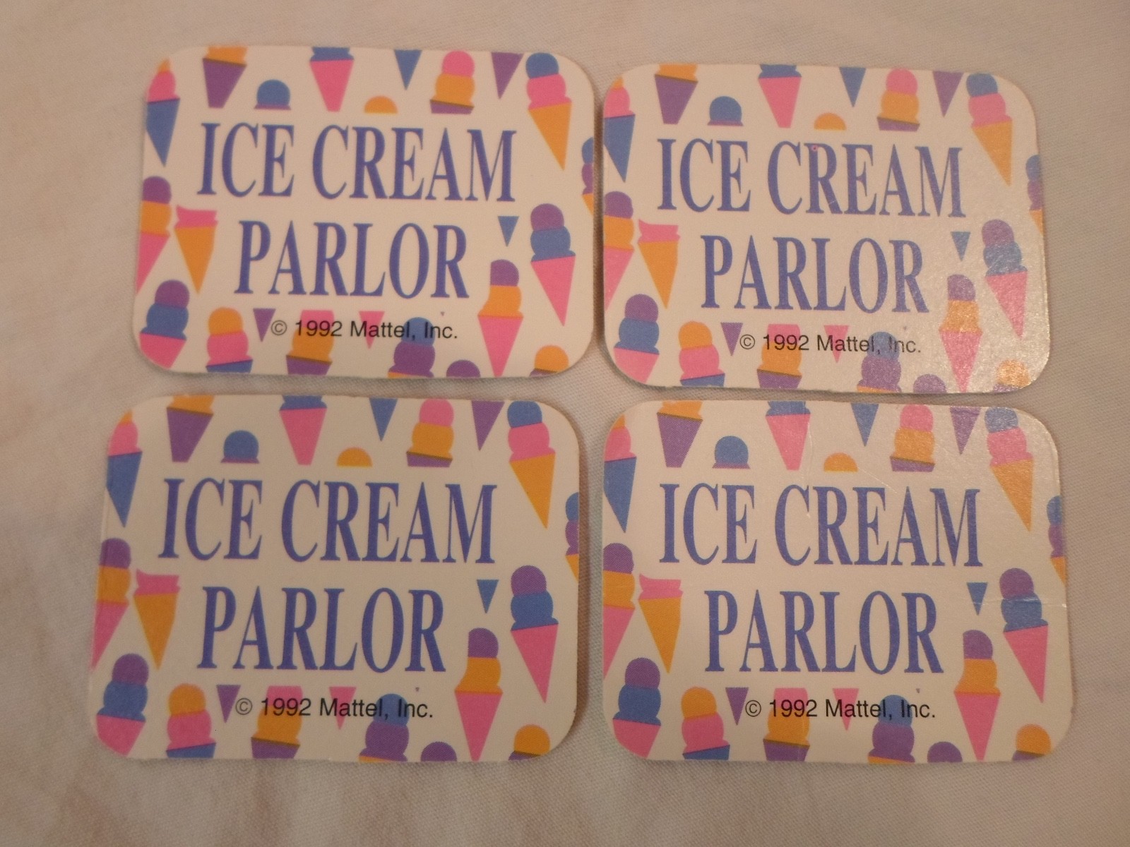 *Replacement Part* Barbie Dream Board Game 1992 *Lot Ice Cream Parlor Date Card*