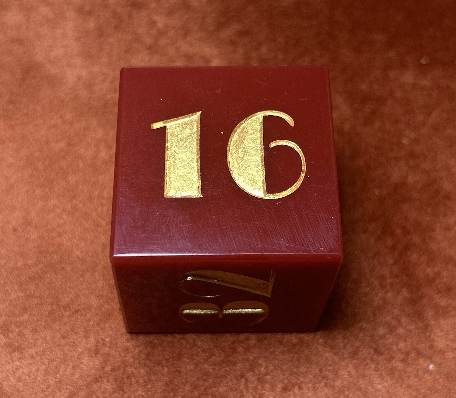 Vintage 1.25” Backgammon Doubling Cube – Hogwarts/Harry Potter Colors