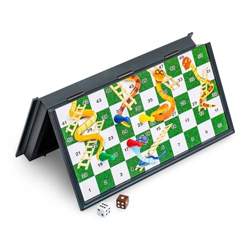 Magnetic Snakes and Ladders Board Game Set – 9.6 Inches