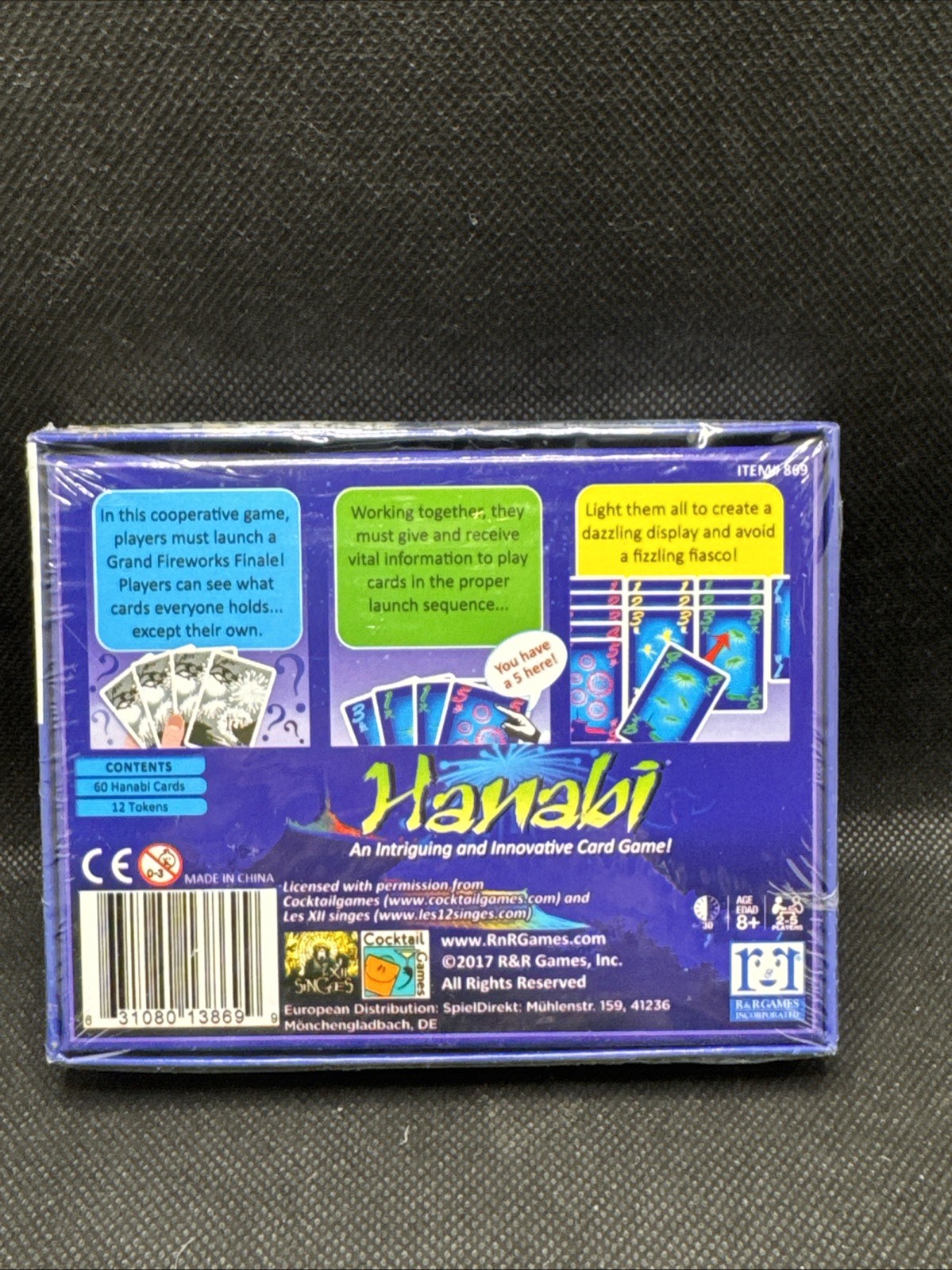 Hanabi Card Game Race the Clock Build the Fireworks Antoine Bauza NEW Sealed