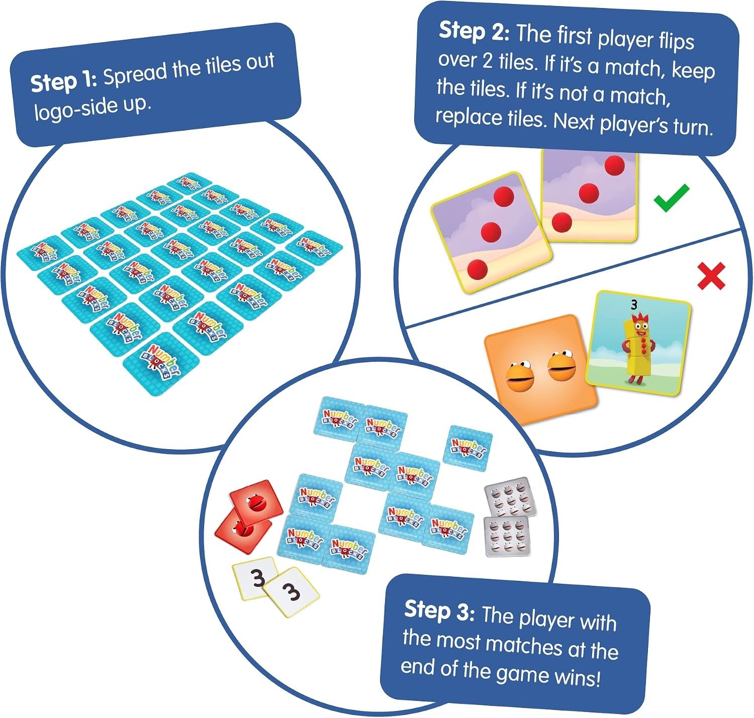 Learn with Numberblocks: 80-Tile Matching Game for Toddlers & Preschoolers