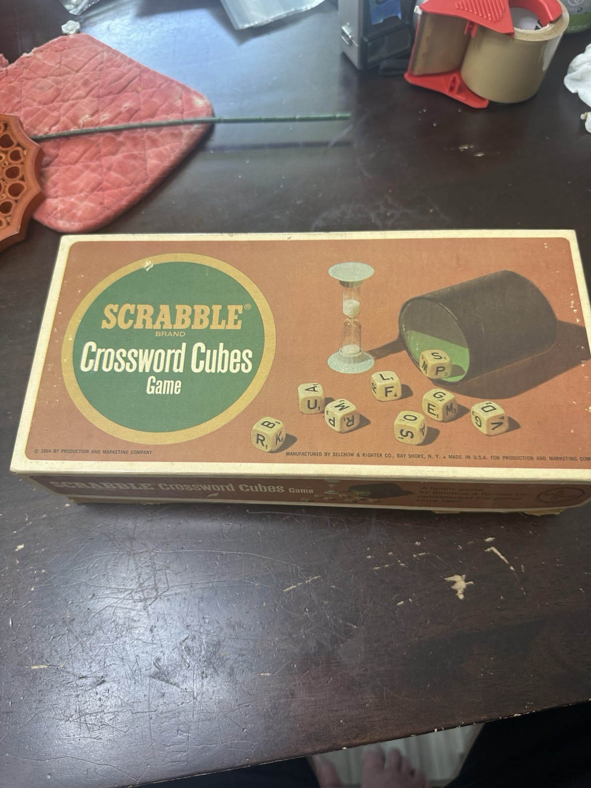 Scrabble Vintage 1964 Crossword Cubes Word Game Set -COMPLETE-