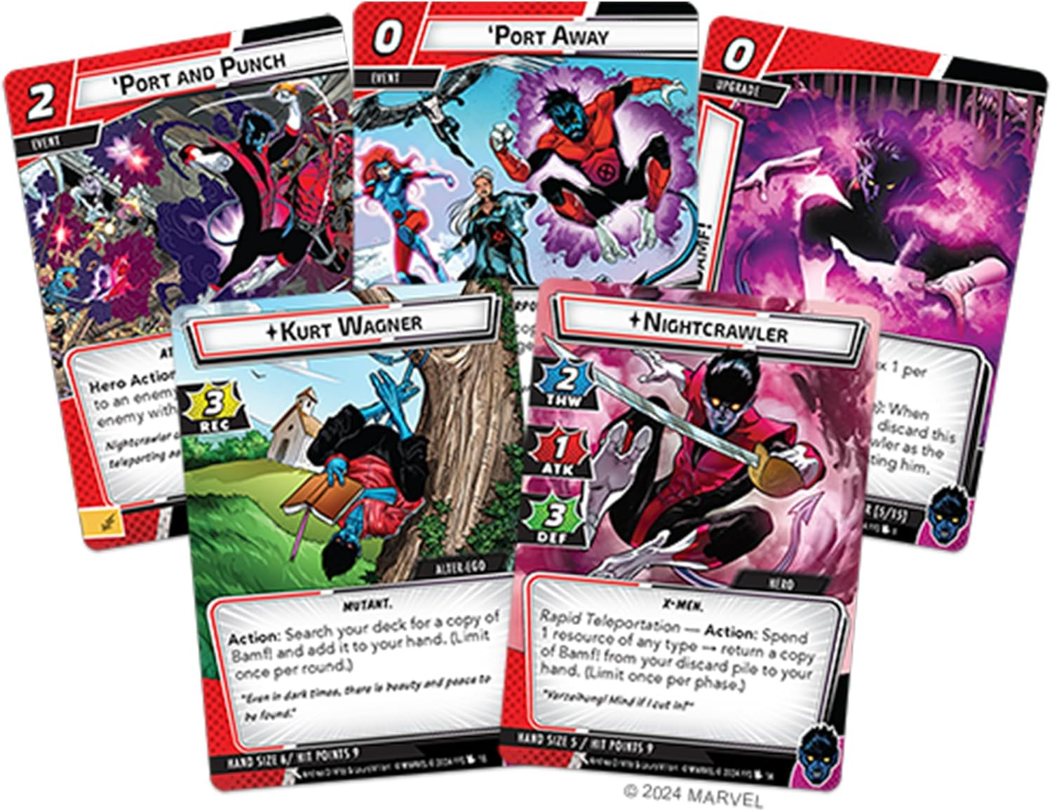 Fantasy Flight Games Marvel Champions the Card Game Nightcrawler Hero Pack – Sup