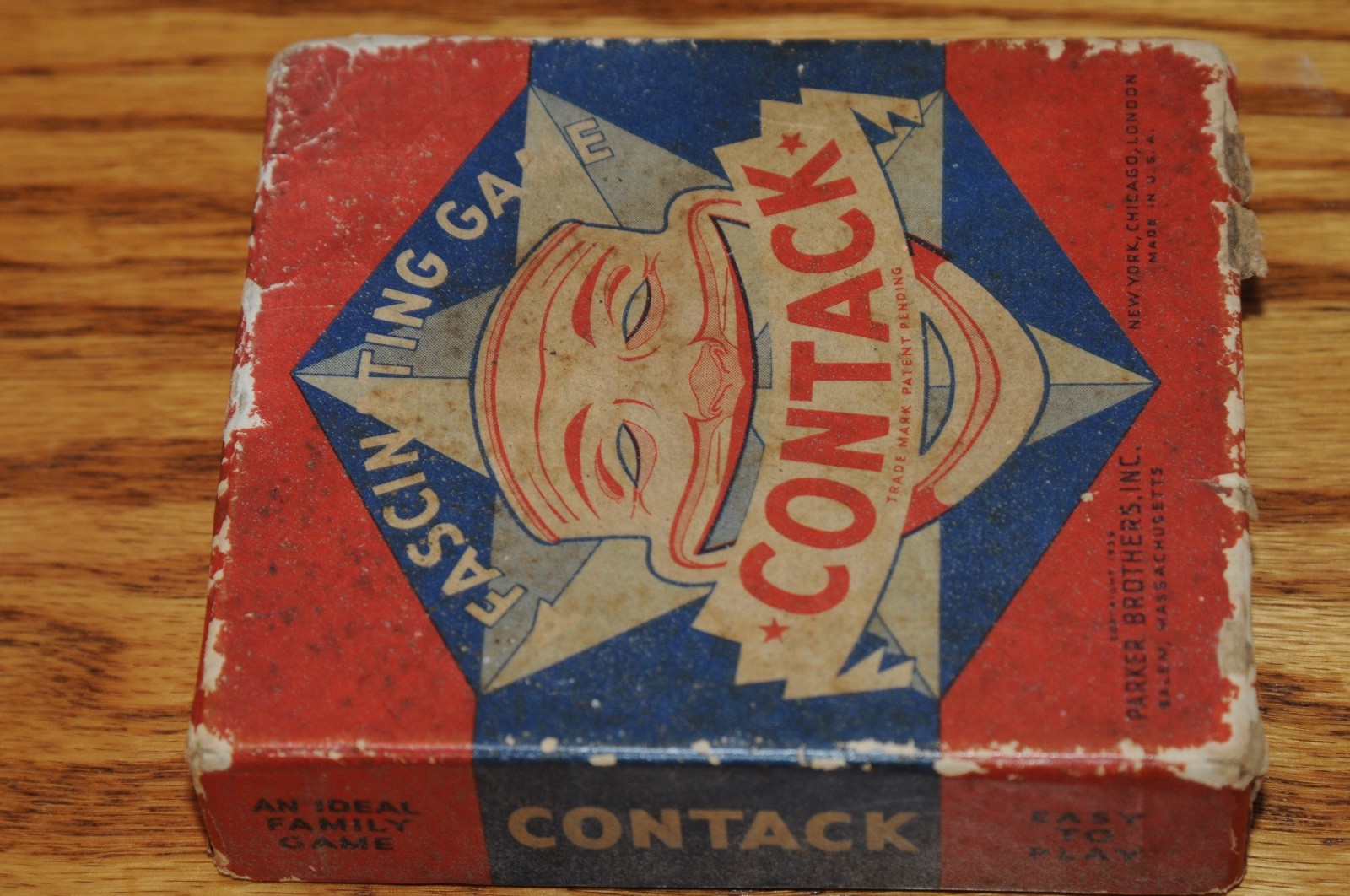 1939 Vintage Antique Parker Brothers Contack Game Exiting Fun Traditional Game*