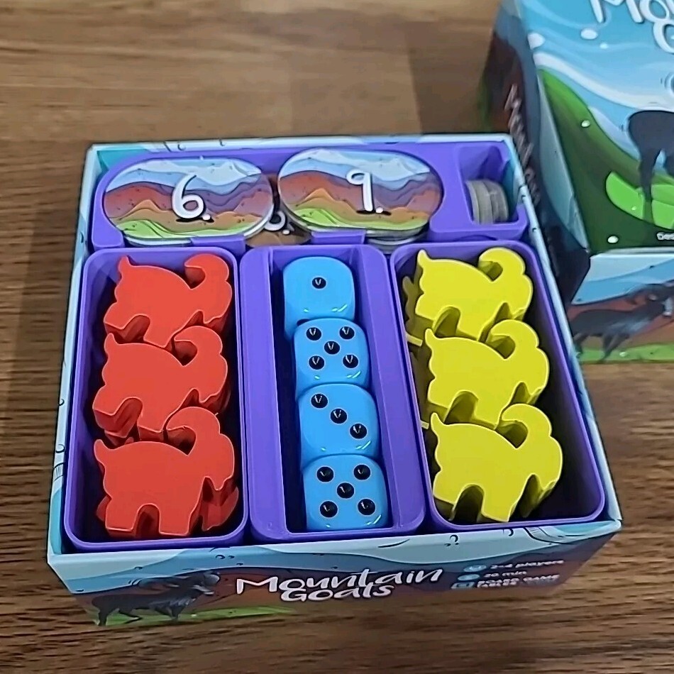 Mountain Goats – 3d printed box insert – ANY COLOR – AllPlay – 2-4players