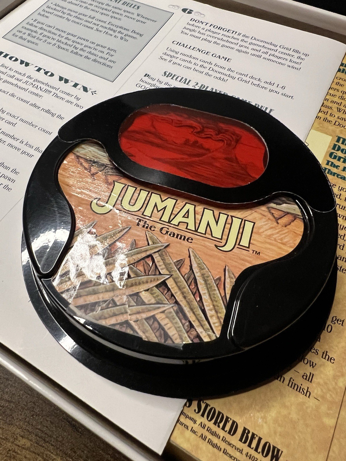 1995 Jumanji Milton Bradley Board Game 100% Complete MB The Original Vintage