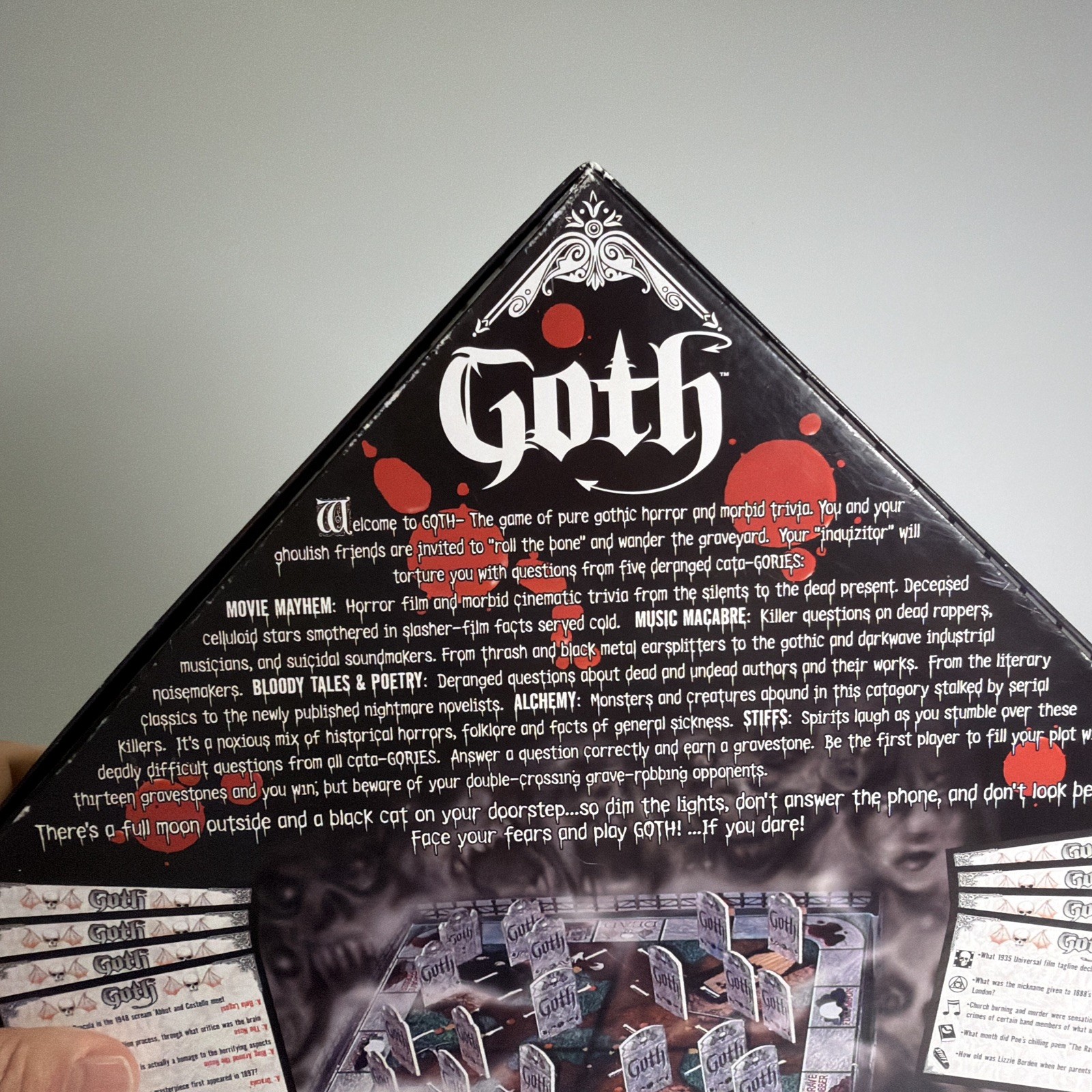 Goth The Game Of Horror Trivia Board Game EUC Complete!