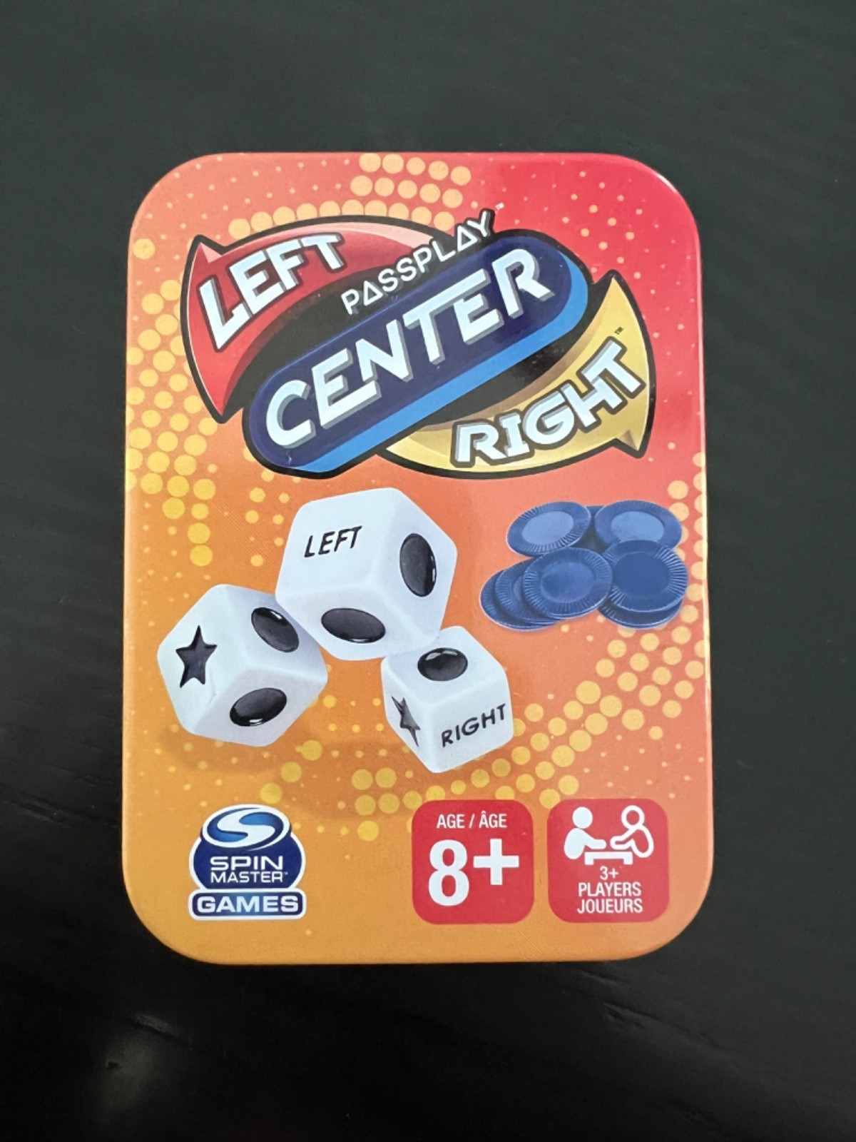 2 Complete Left-Center-Right Dice Games! Fun, Fast Moving! Travel Size! Complete