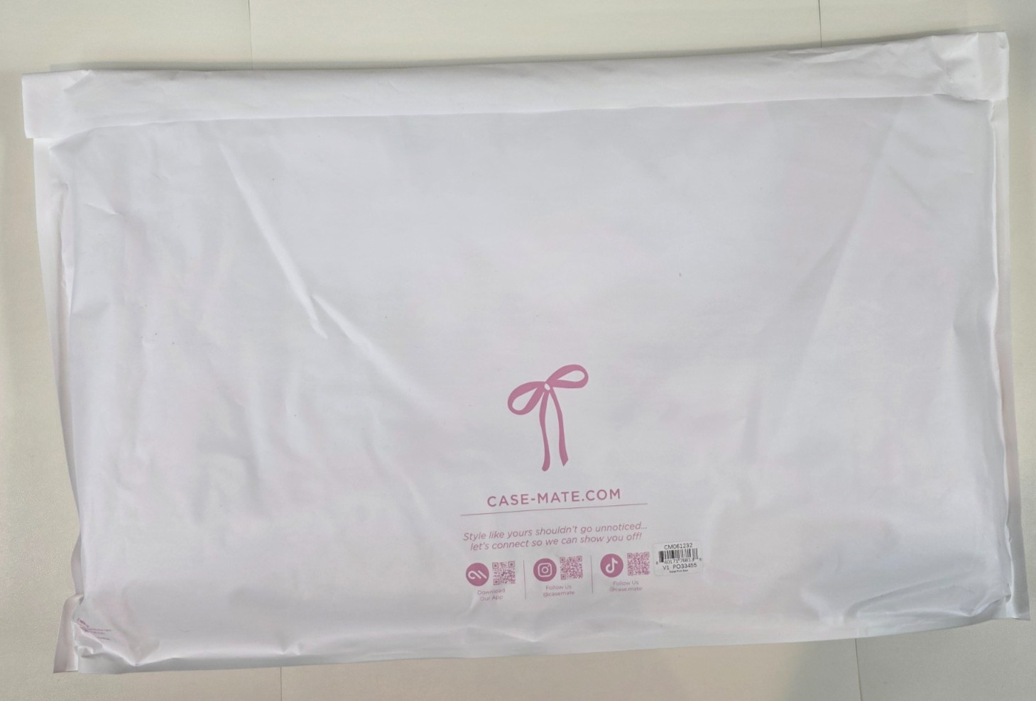 Case-Mate Mahjong Jelly Tote Set Ballet Pink Bow 4-Piece Clear Bag Rack Sleeve