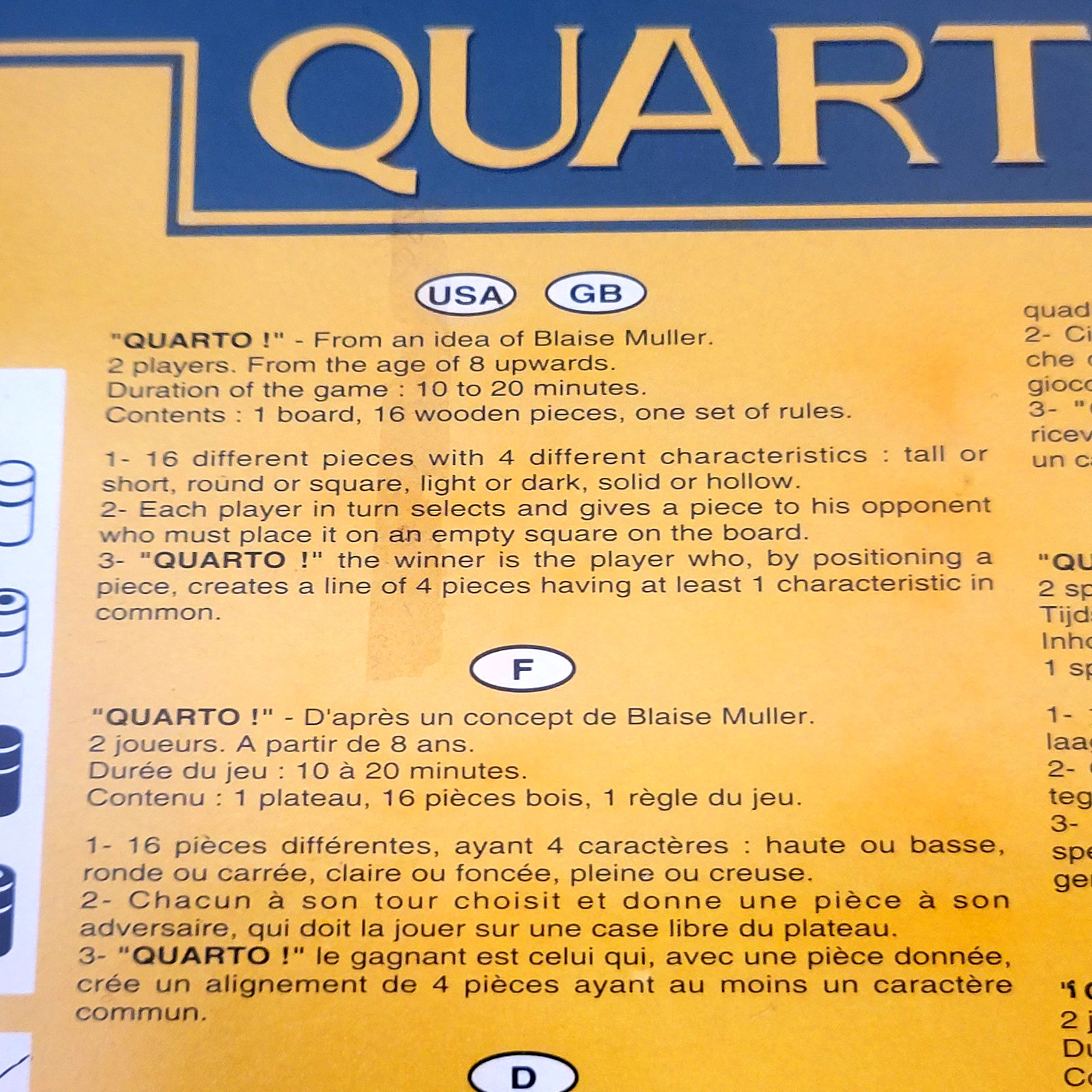 Vintage 1993 Mensa Select Quarto Wood Board Game New Sealed See Pics Fast Ship
