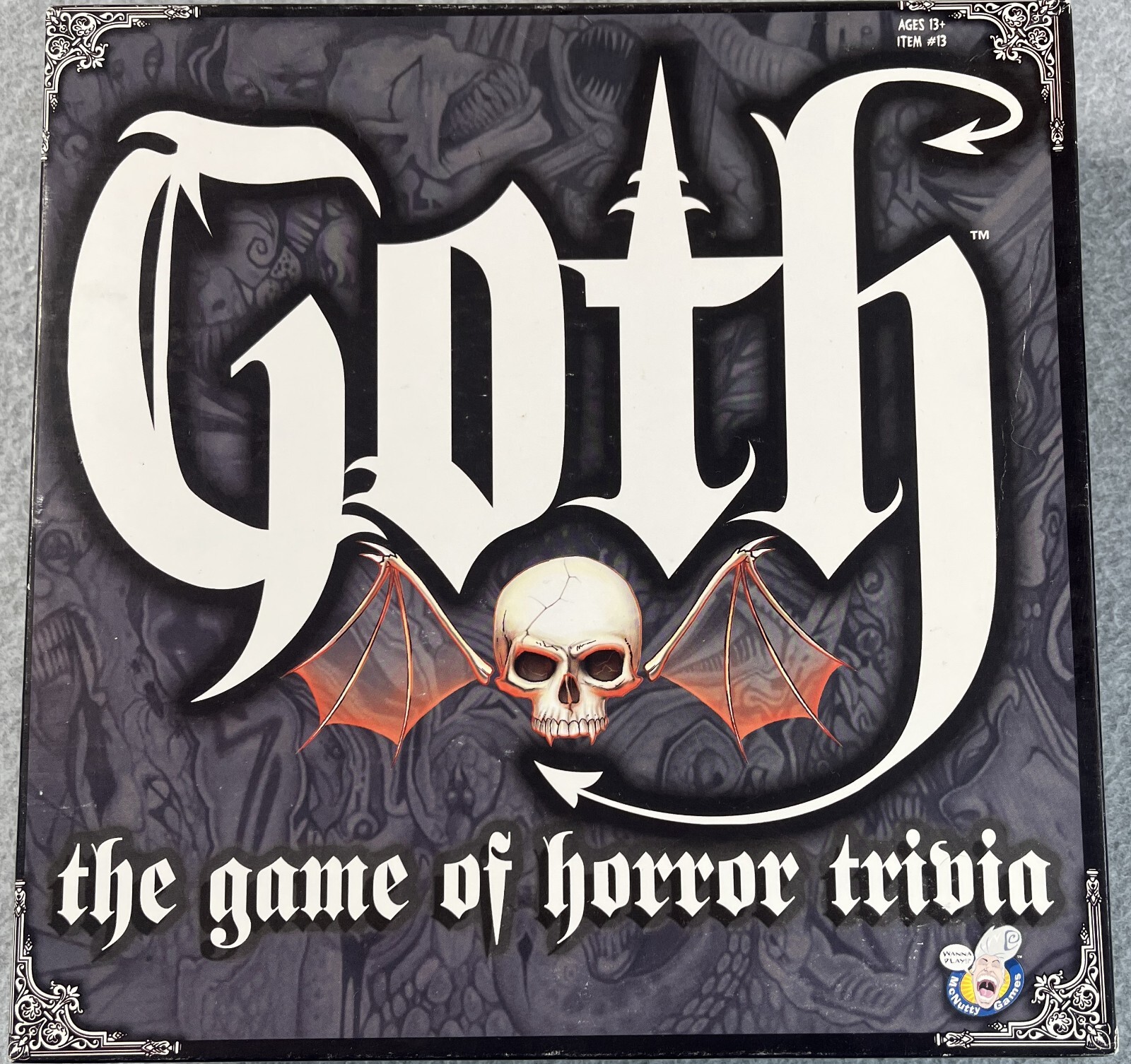 Goth The Game of Horror Trivia McNutty Board Game 2002 4 Person Vintage CIB Fun
