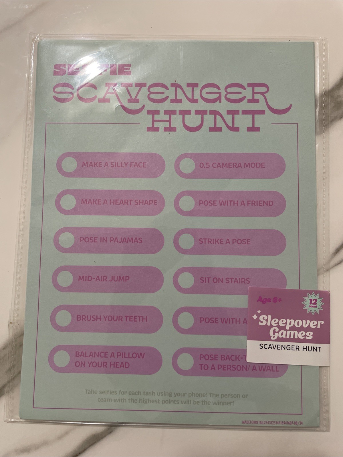 Target Bullseye Playground (2) Sleepover Games, Scavenger Hunt & Activity Dice