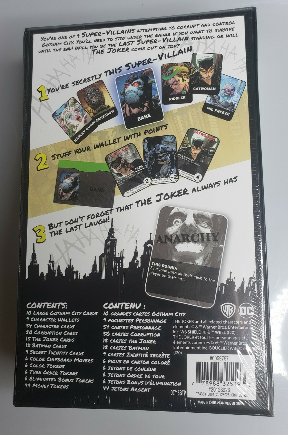DC Comics THE JOKER A Diabolical Party Game *NIP* Ages 12+ 3-8 PLAYERS