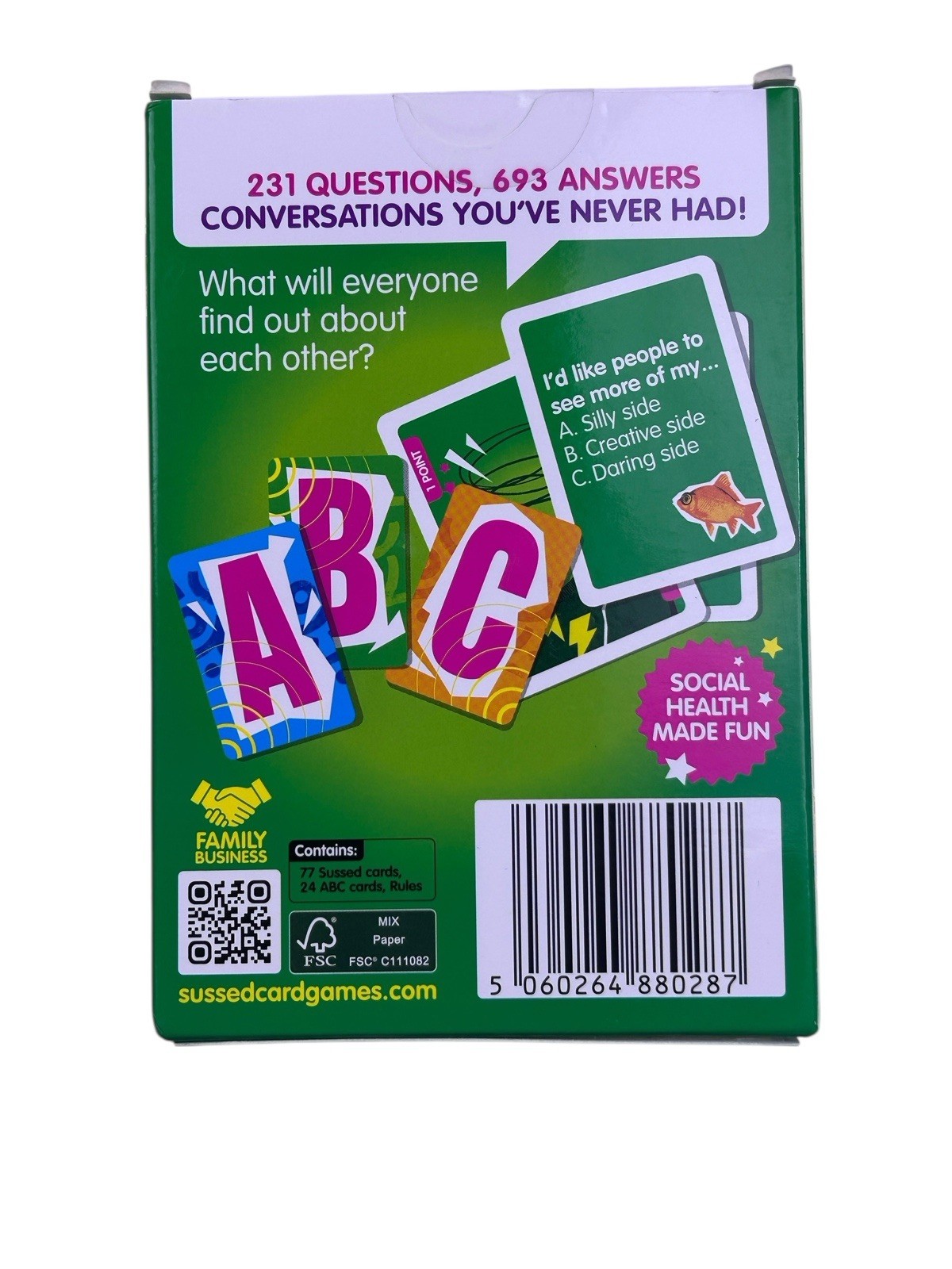 SUSSED? Conversations To Go CARD PARTY GAME Keep Your Chats Fresh 15+ New