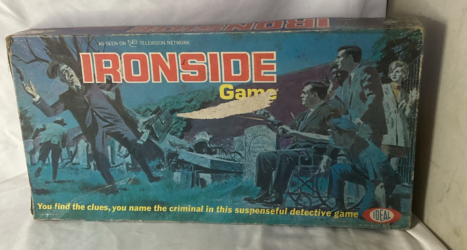 1967 IDEAL NBC IRONSIDE Board Game Based on TV Show Raymond Burr Rare