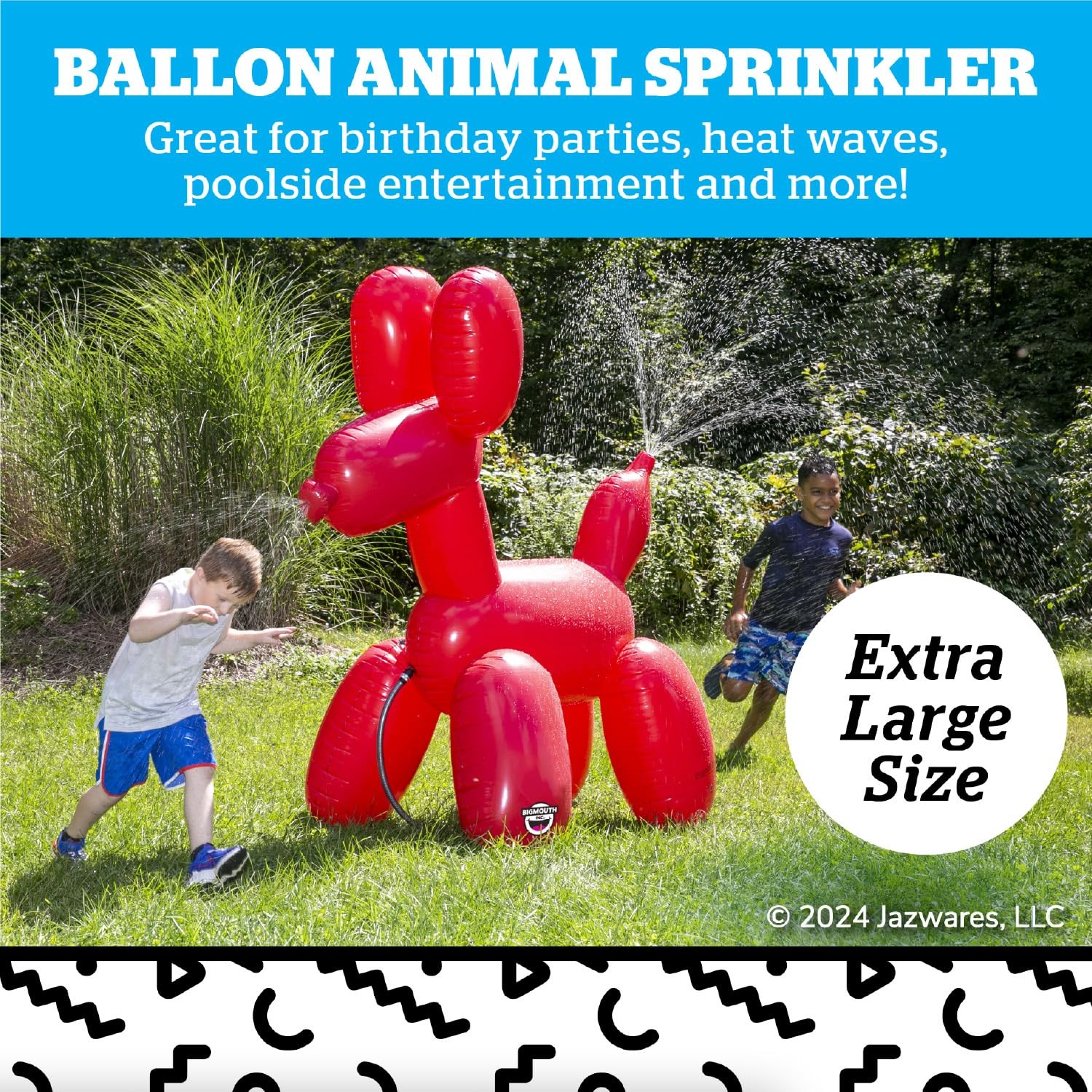 Inflatable Balloon Dog Sprinkler 6 Feet Tall Kids Water Toy Multi 22-BYS-4001
