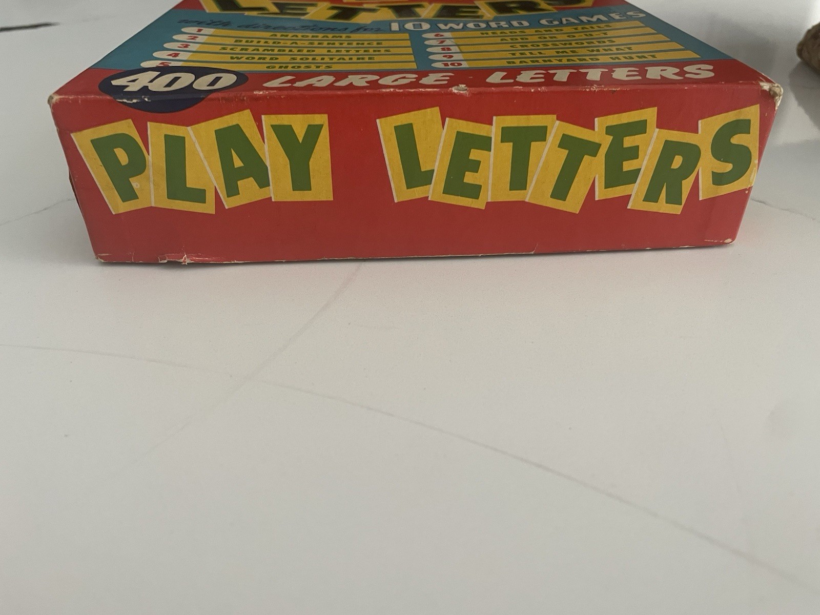 ~ 1973 Vintage Play Letters 10 Word Game 400 Large Letters E.E. Fairchild Corp ~