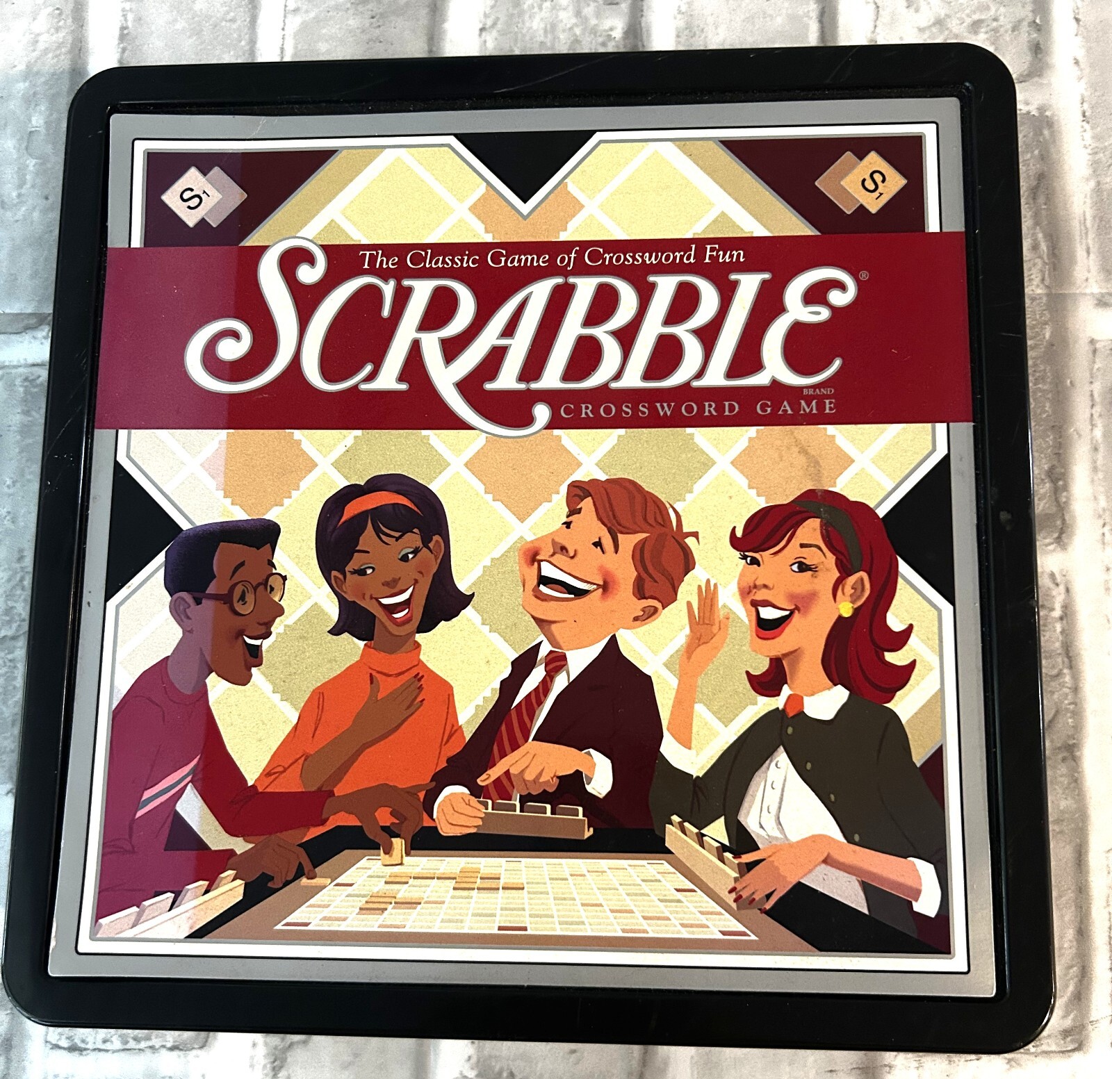Scrabble Retro Series Tin Edition Board Game by Hasbro – Complete 2008