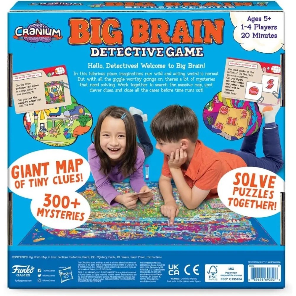 Funko Cranium Big Brain Detective Game for 1-4 Players Ages 5 and Up