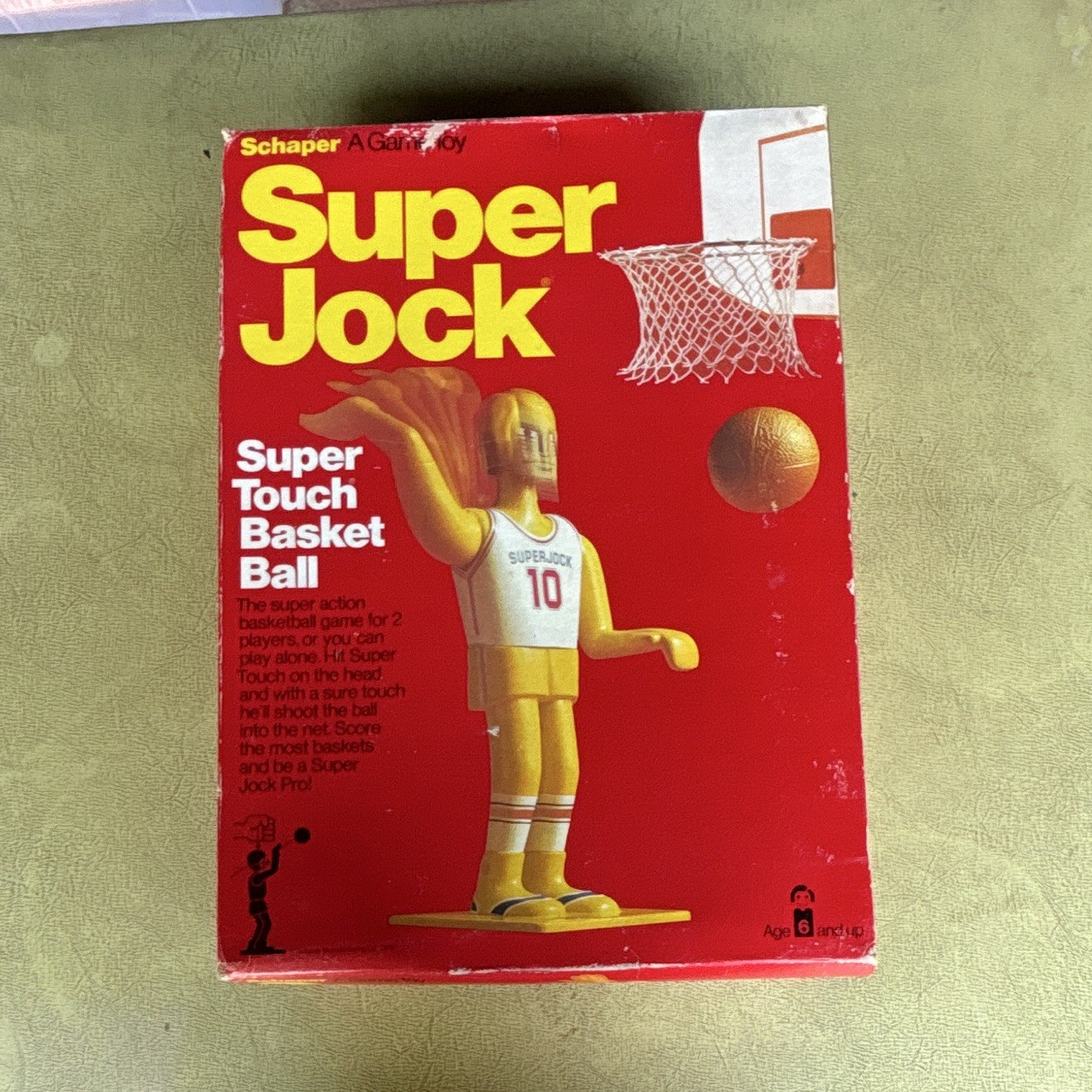 Schaper Super Jock Basket Ball Game Vintage 1978 Basketball 2 Players Age 6+