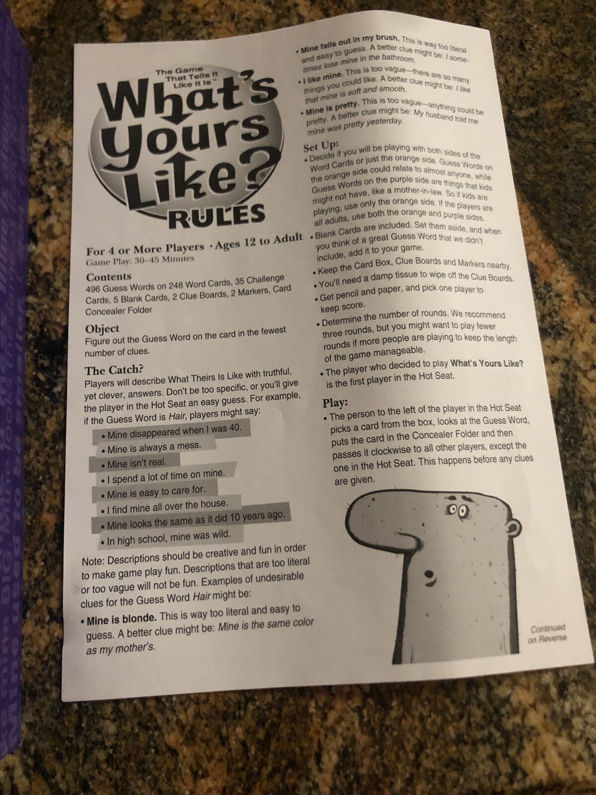 Whats Yours like? Board Game