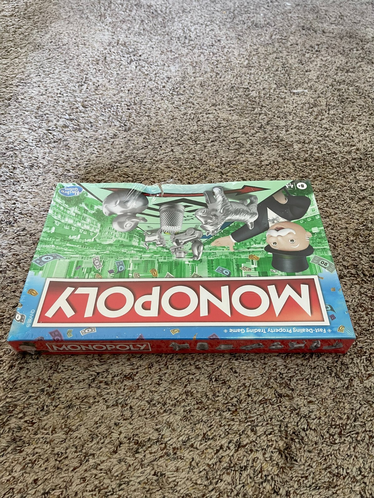 New Monopoly Board Game, Family Board Game for 2 to 6 Players Damaged Box