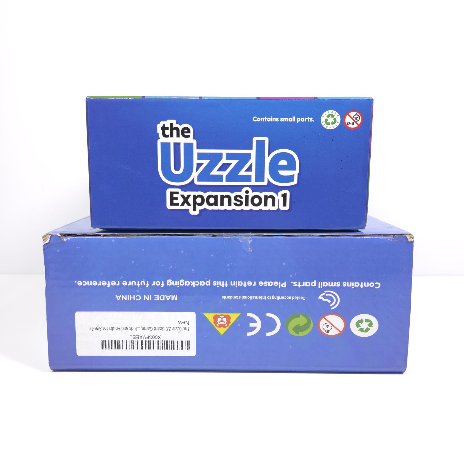 The Uzzle Base Game + Expansion 1 Complete Puzzle Blocks Cards Brain Game