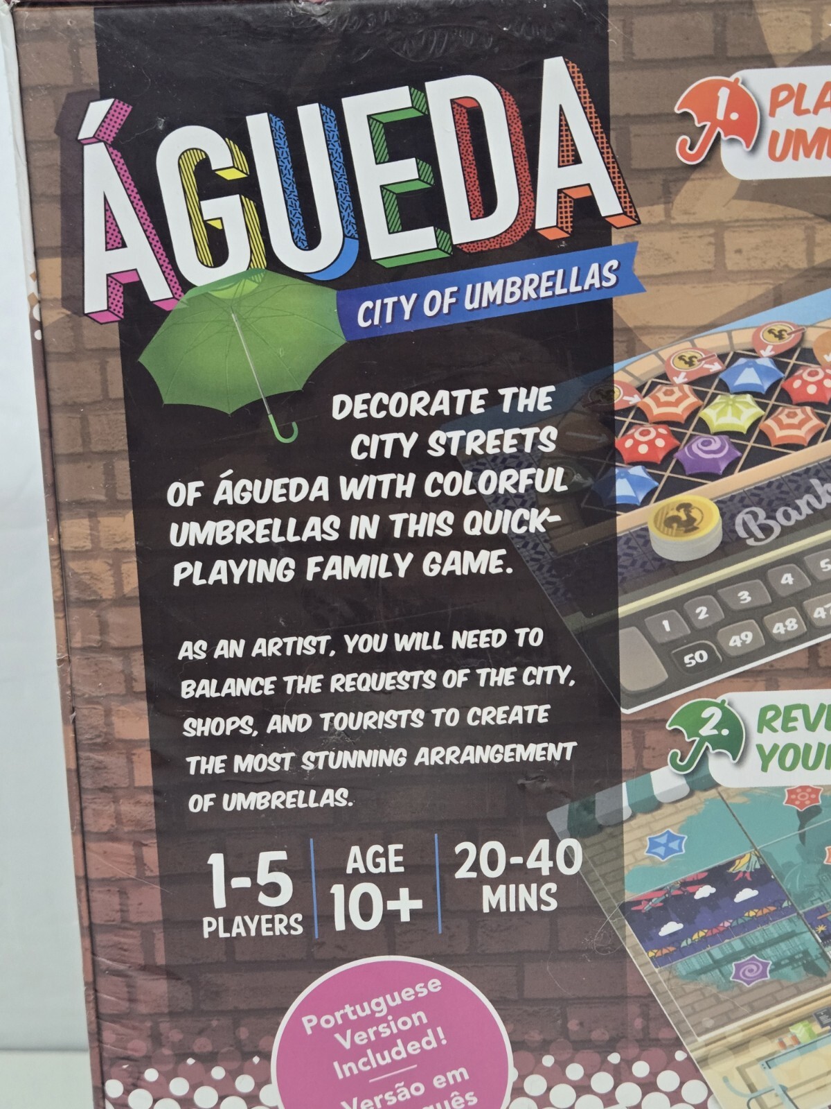 Águeda City of Umbrellas Strategy Board Game Dobson Zivkovic Sealed READ