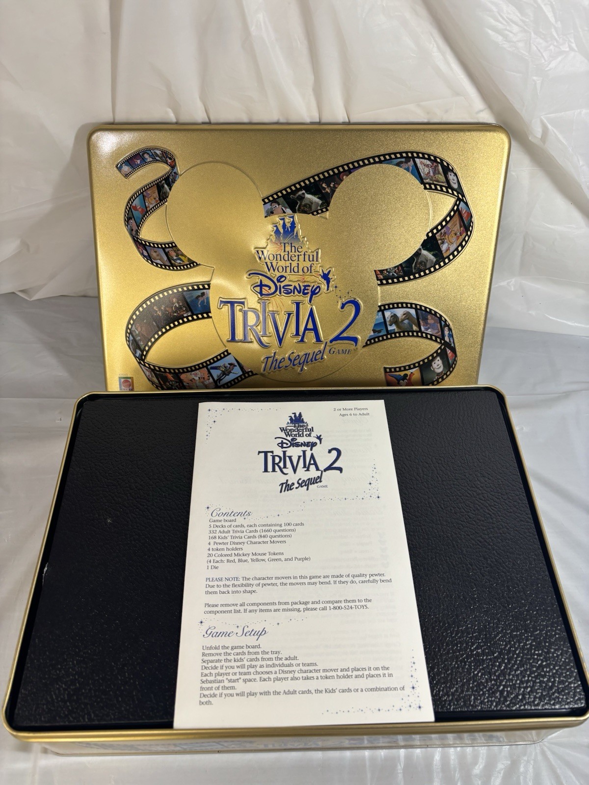 VINTAGE Wonderful World Disney Trivia 2 The Sequel COMPLETE 2000 Tin