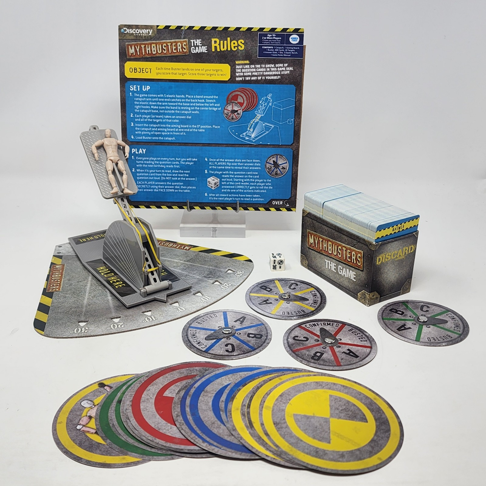 Mythbusters The Game Discovery Channel 2012 Wonder Forge Complete Pre-owned