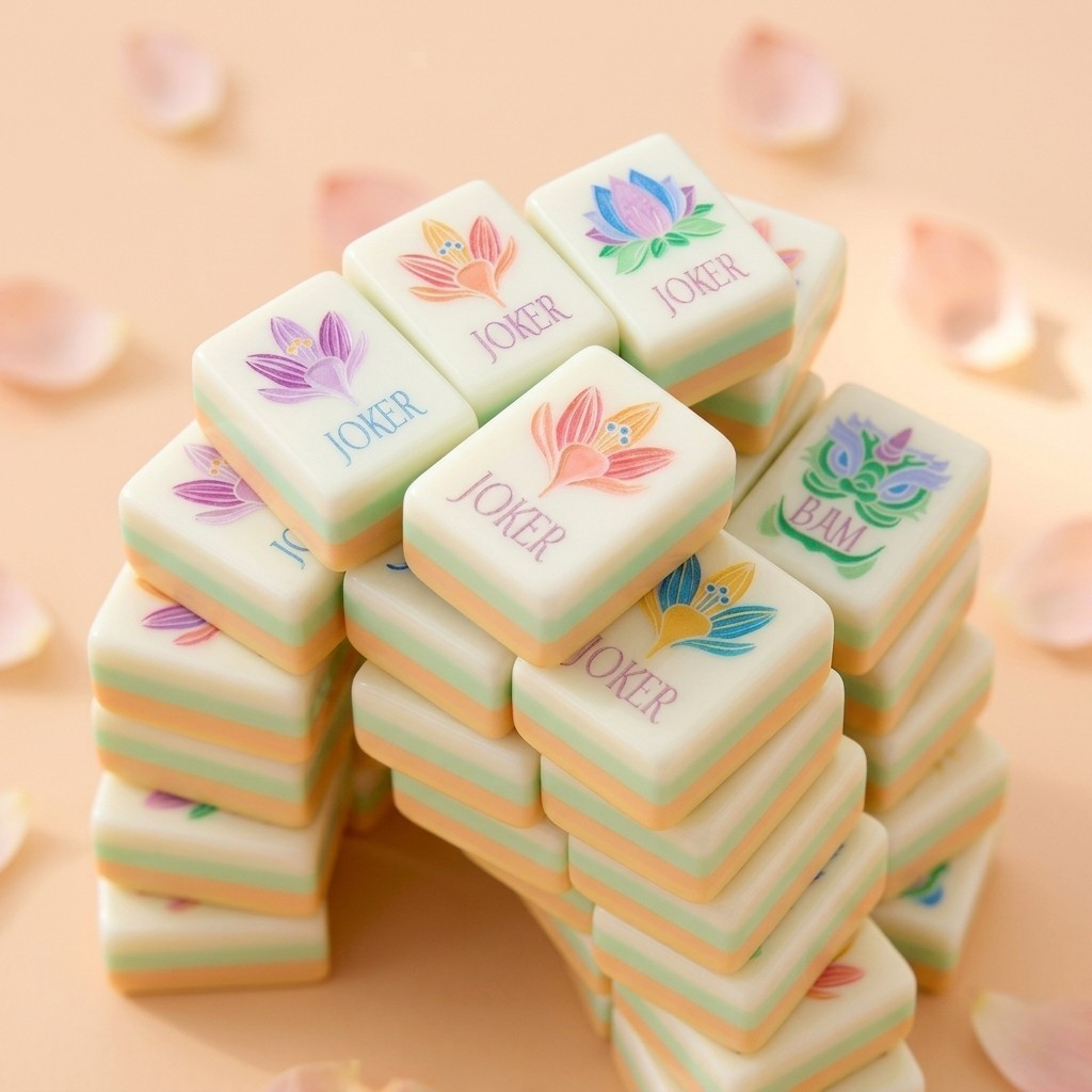 160Pcs 4-Layer Acrylic Yellow American Mahjong Full Set