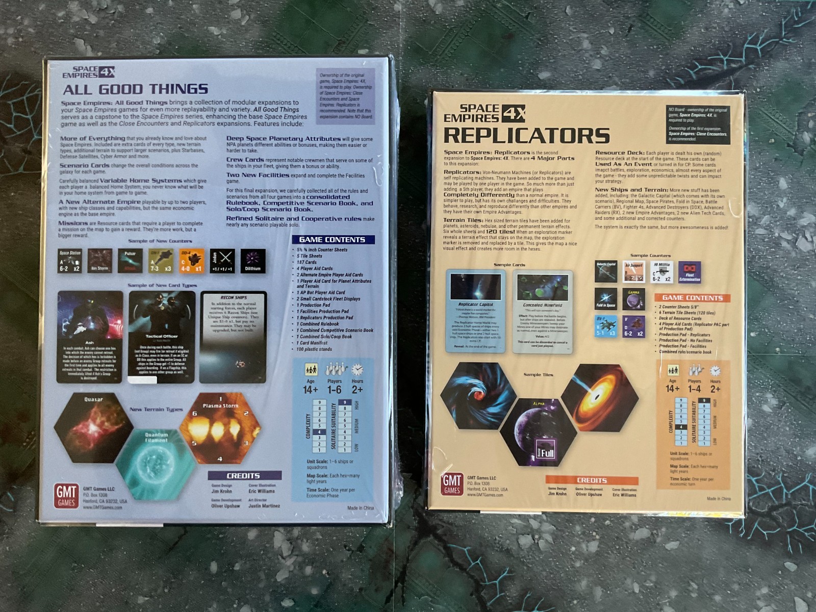 GMT Games SPACE EMPIRES 4X lot All Good Things, REPLICATORS Expansion new sealed