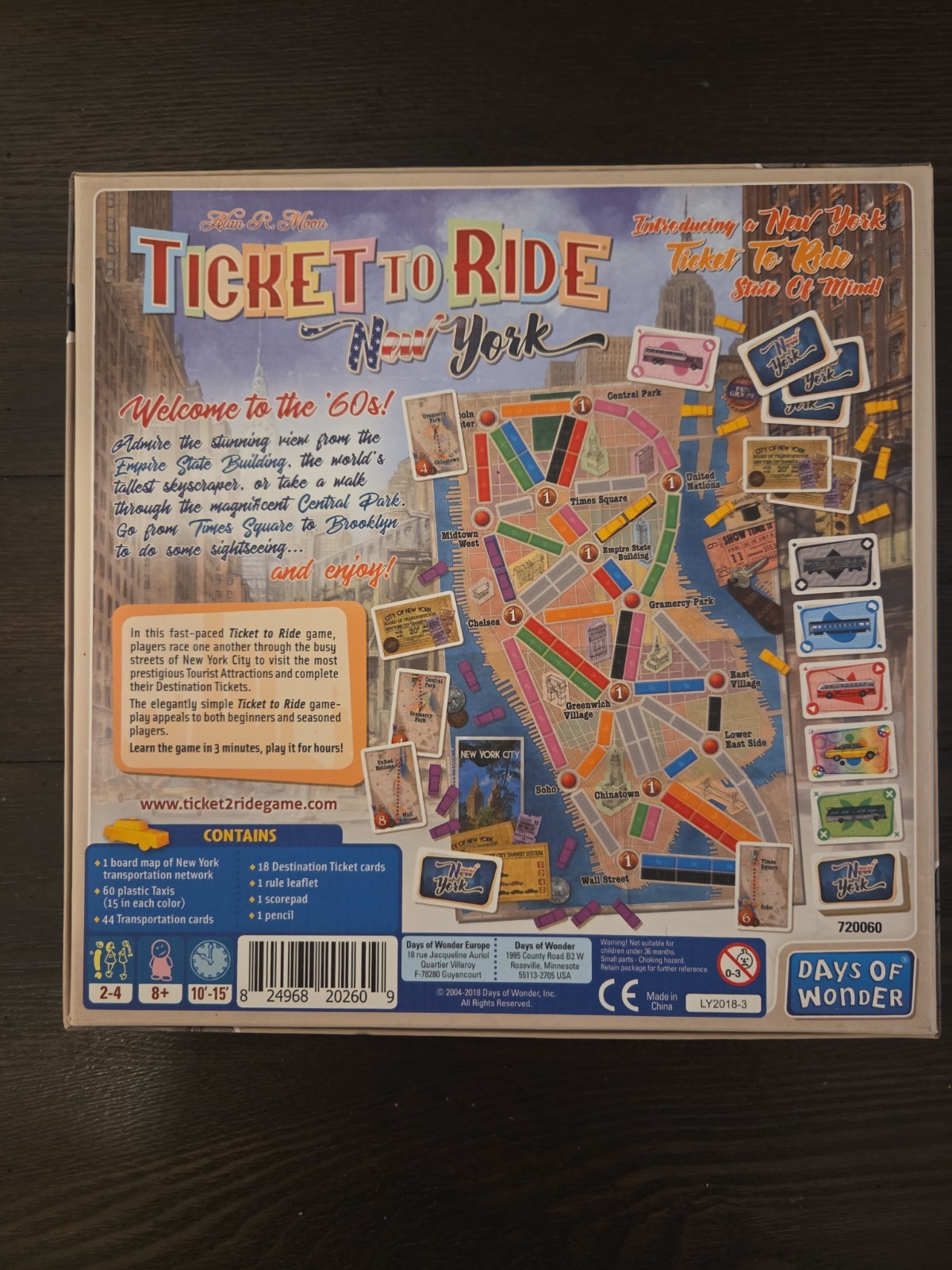 Ticket to Ride New York Complete Board Game Alan R. Moon Days Of Wonder