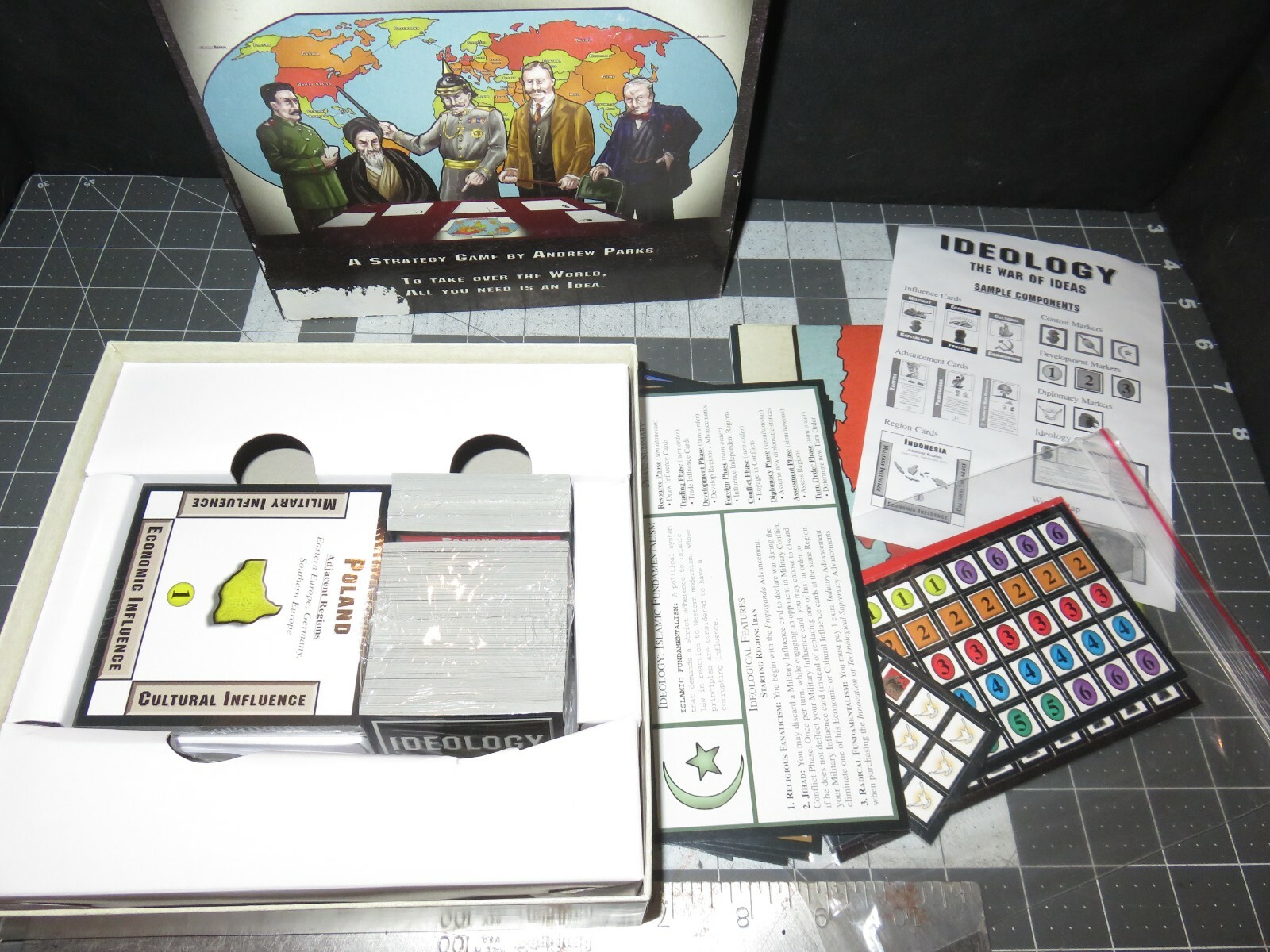 Z-Man Boardgame Ideology – The War of Ideas (1st Edition) NOS Store Demo