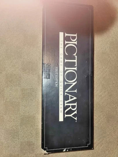 Pictionary 1985 First Edition Board Game Original Box Missing Pieces