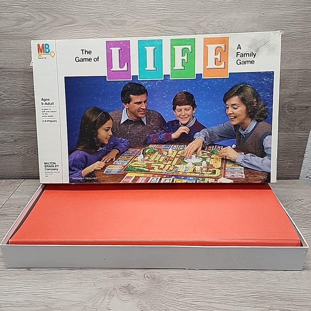 Vintage 1985 – THE GAME OF LIFE Board Game by Milton Bradley – 100% COMPLETE!