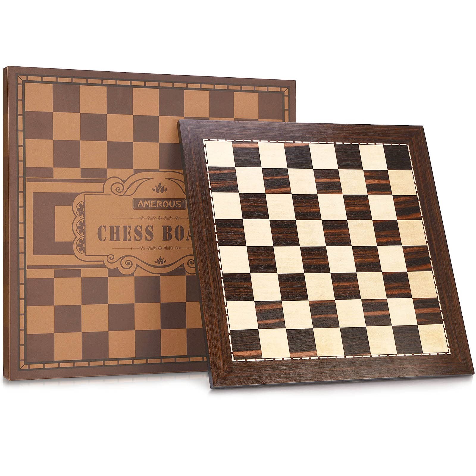 AMEROUS 19 Inches Professional Wooden Tournament Chess Board with 2.0″ Square…