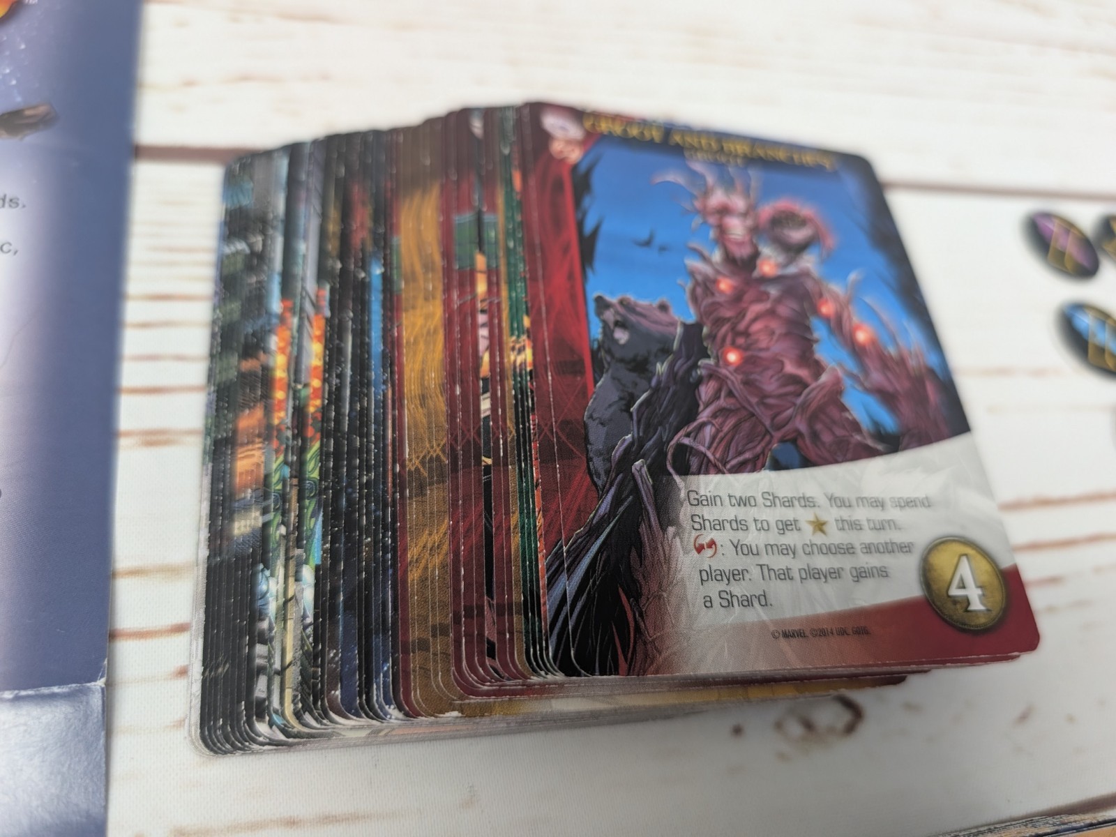 Legendary Marvel Guardians of the Galaxy Upper Deck Board Game No Box Complete
