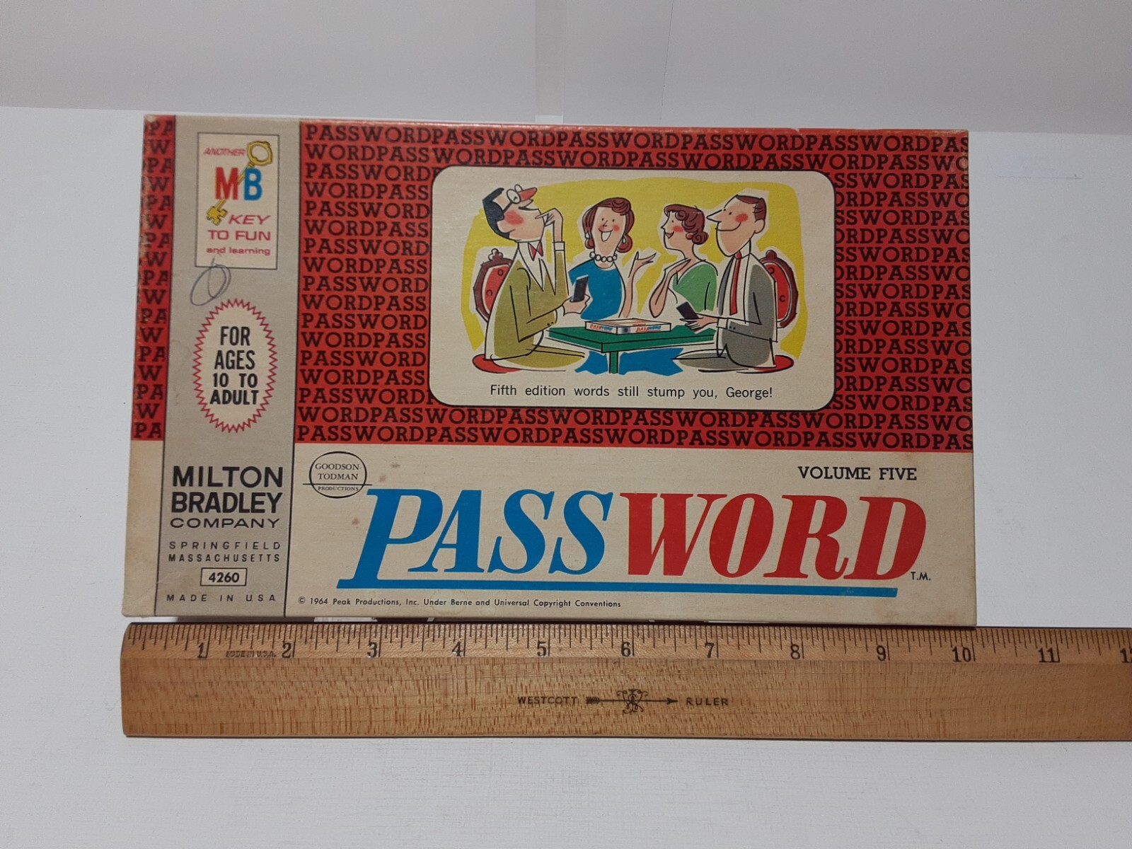 Vintage Milton Bradley Password Game 1964 Volume 5 Original box #4260 Complete