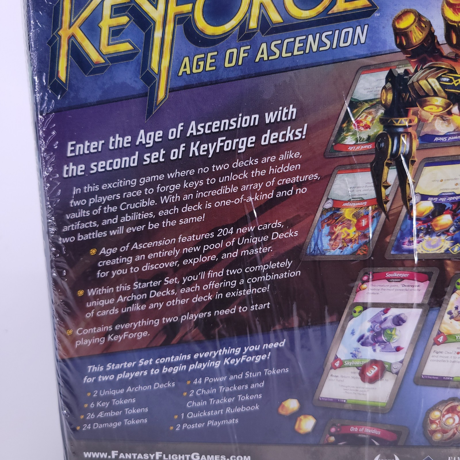 KeyForge: Age of Ascension Two-Player Starter Set 2 Playmats 2 Booster Decks NEW