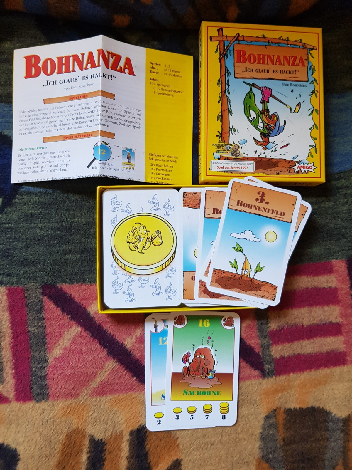 BOHNANZA ++ UWE ROSENBERG ++ SEHR GUTER ZUSTAND ++ KOMPLETT