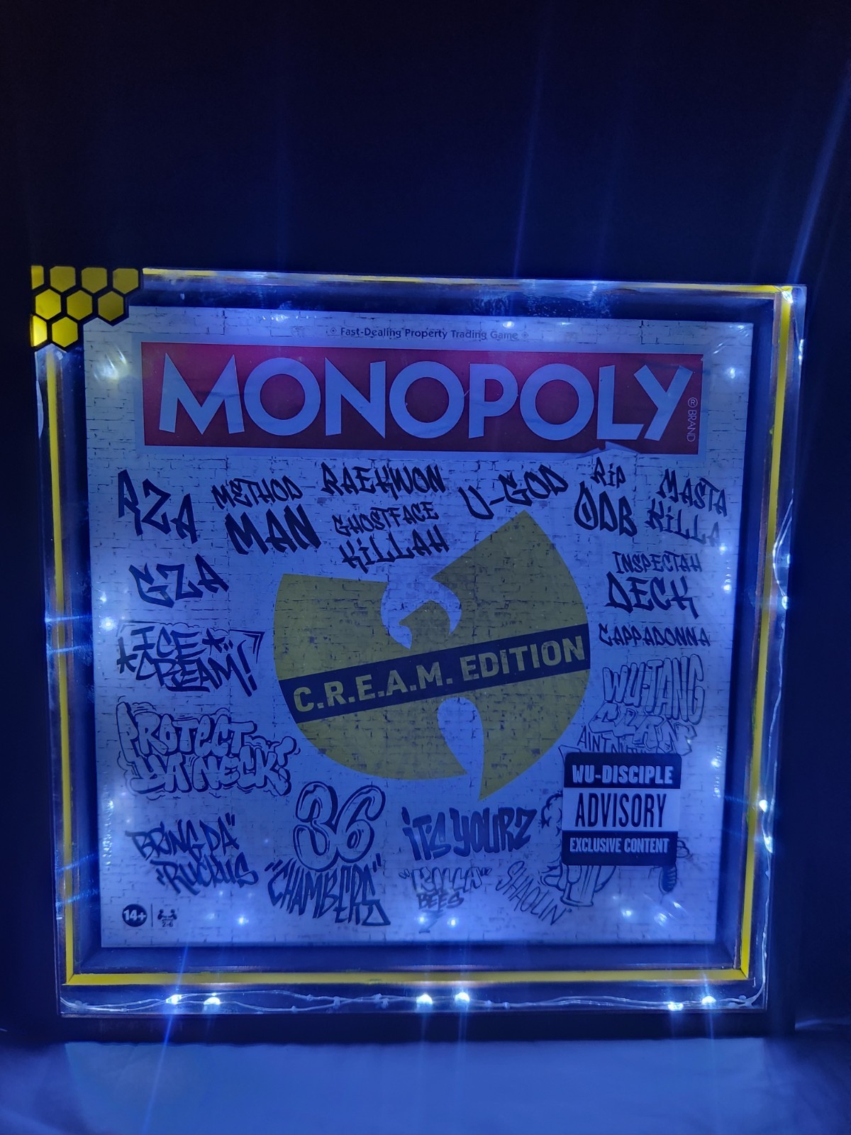 3 Piece Wu-Tang Clan Monopoly Display Case (READ DESCRIPTION DISPLAY CASE ONLY)