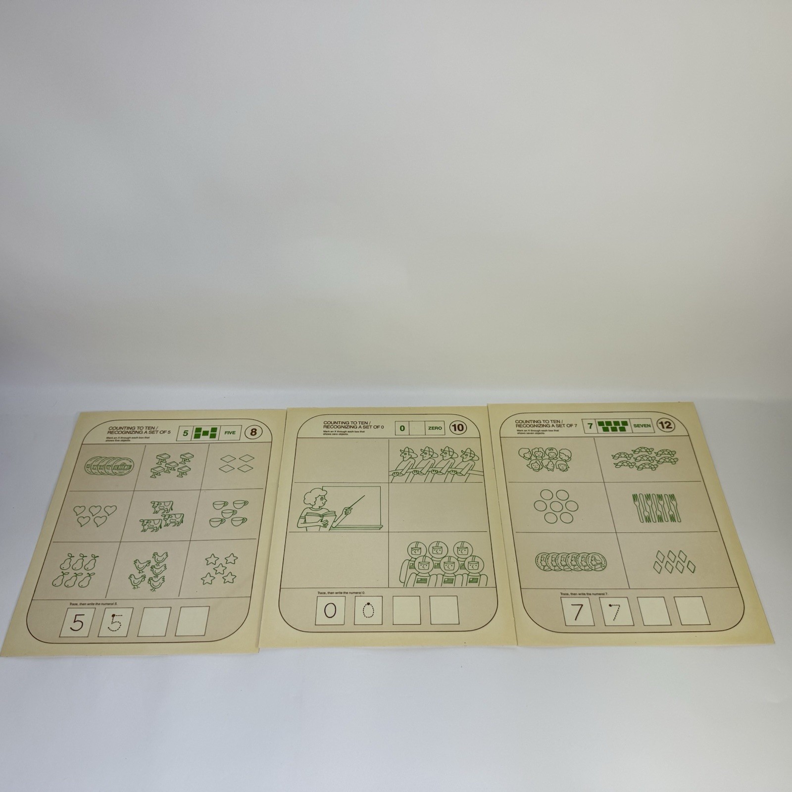 Milton Bradley Counting To Ten Write On Wipe Off Educational Game 1977 7688 0-10
