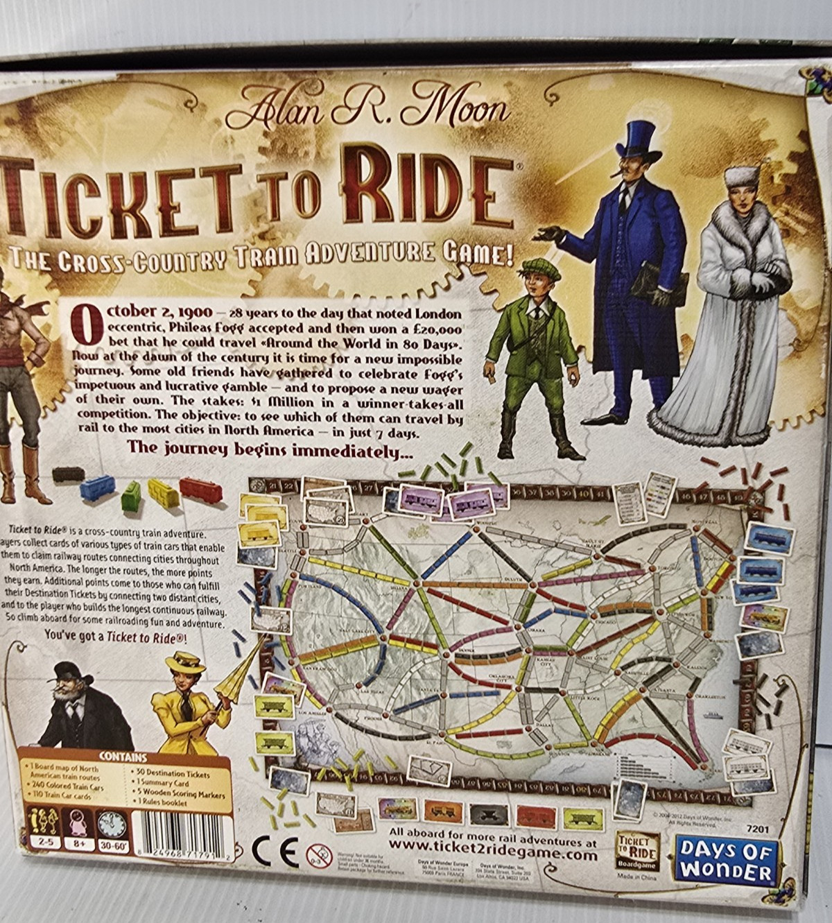 Days of Wonder: Ticket To Ride by Alan R. Moon TRAIN Adventure Board Game