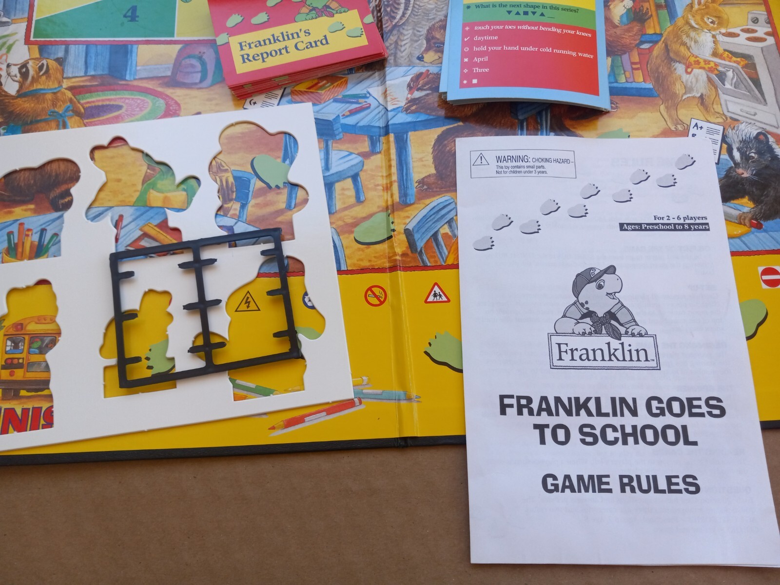 Franklin Goes to School 1986 Vintage Board Game Preschool to 8 years